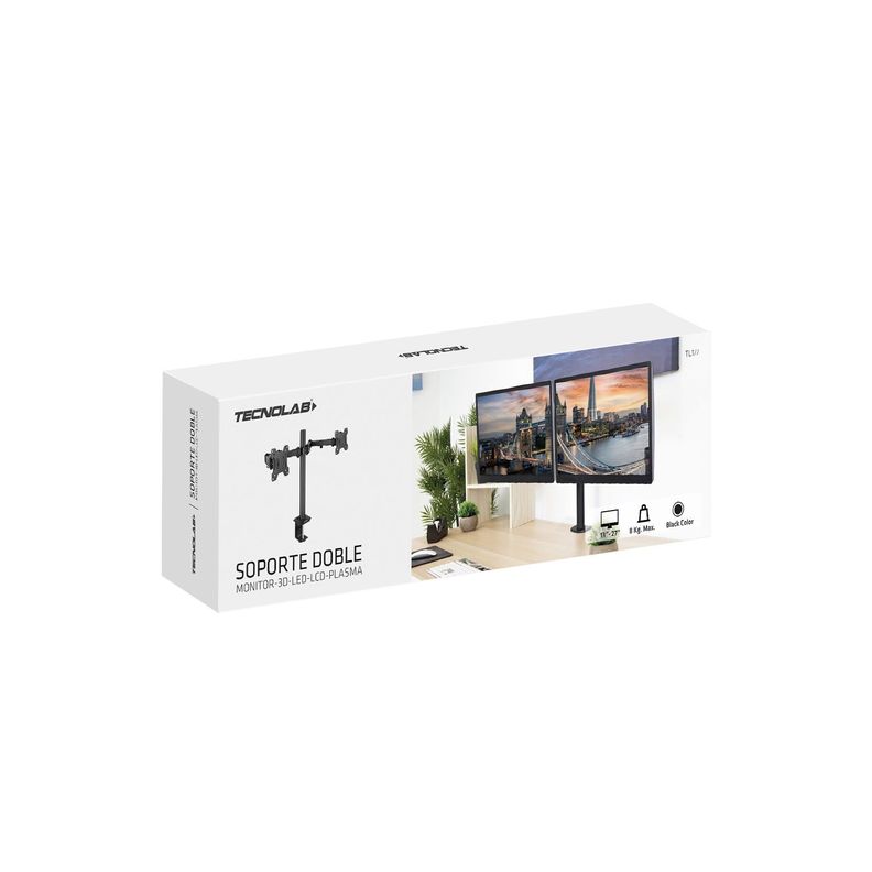 Soporte de Monitor Doble de Escritorio 13 a 27 Pulgadas -1