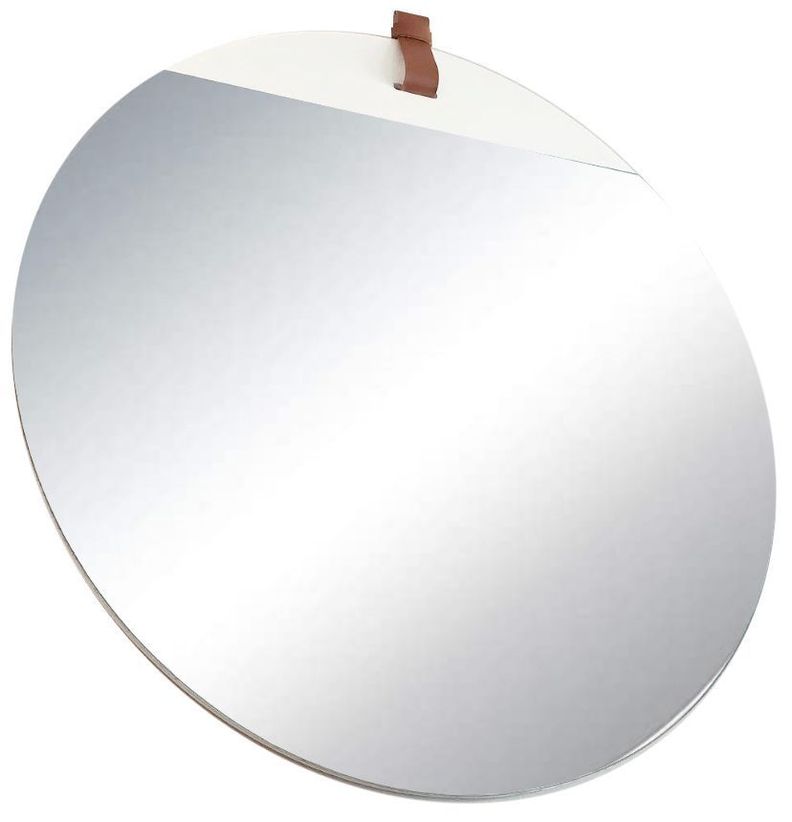Espejo Redondo Cuero 60 cm-4