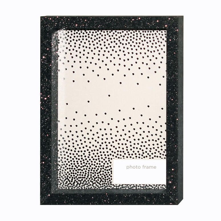Marco madera con brillos Negro 10x15 cm-0