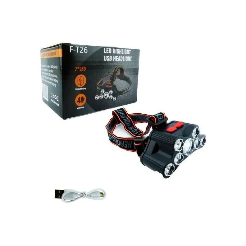 Linterna Minero De 7 Led Recargable Con Usb.-2