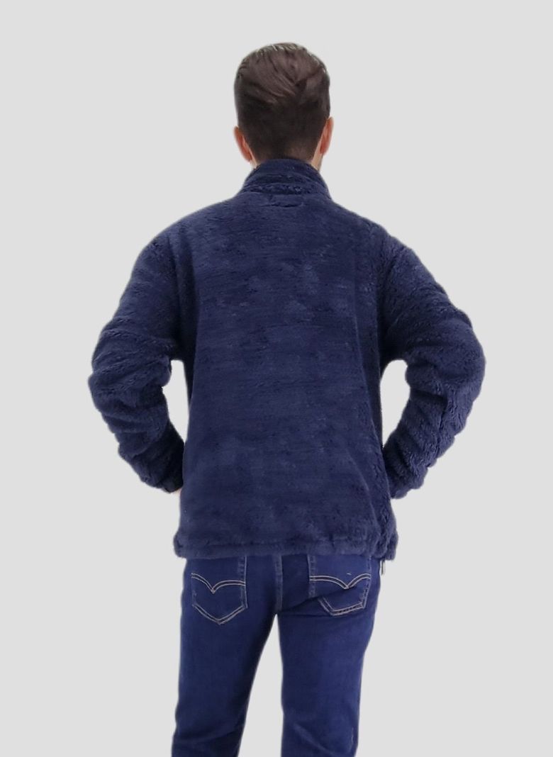 Poleron sherpa broches azul-3