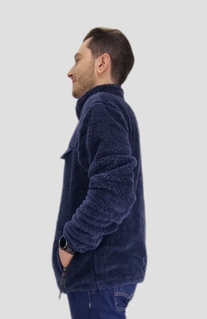 Poleron sherpa broches azul-2