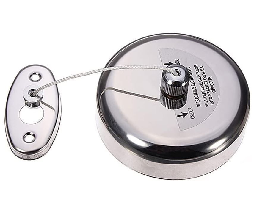 Tendedero Acero Inoxidable Retractil Colgador Ropa-0