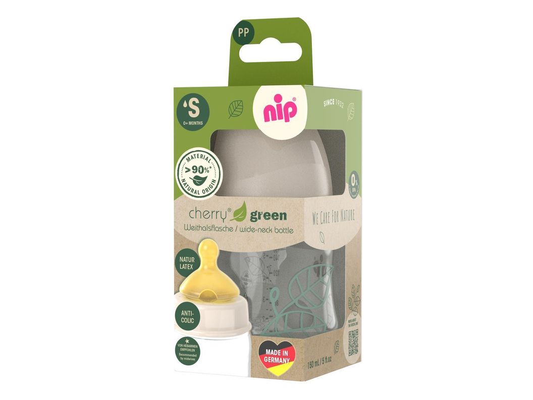 Mamadera Latex Cherry Green 150 ml crema -2
