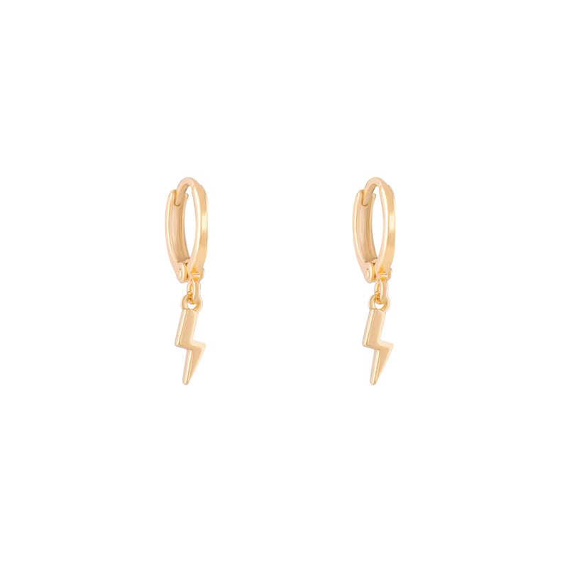 Aros Argollas rayo bañadas en oro Hadara Joyas-0