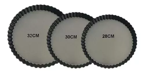 Pack 3 Moldes Desmontables Kuchen Pie 28 30 32cm Desmontable-0