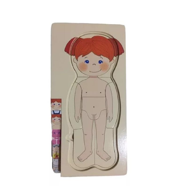 ROMPECABEZAS DIDÀCTICO SISTEMA DEL CUERPO HUMANO NIÑA 5X1-1