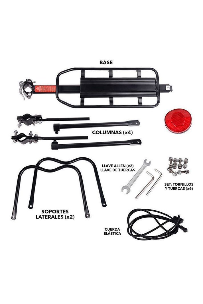 Parrilla para Bicicletas Ciclismo Negro-3