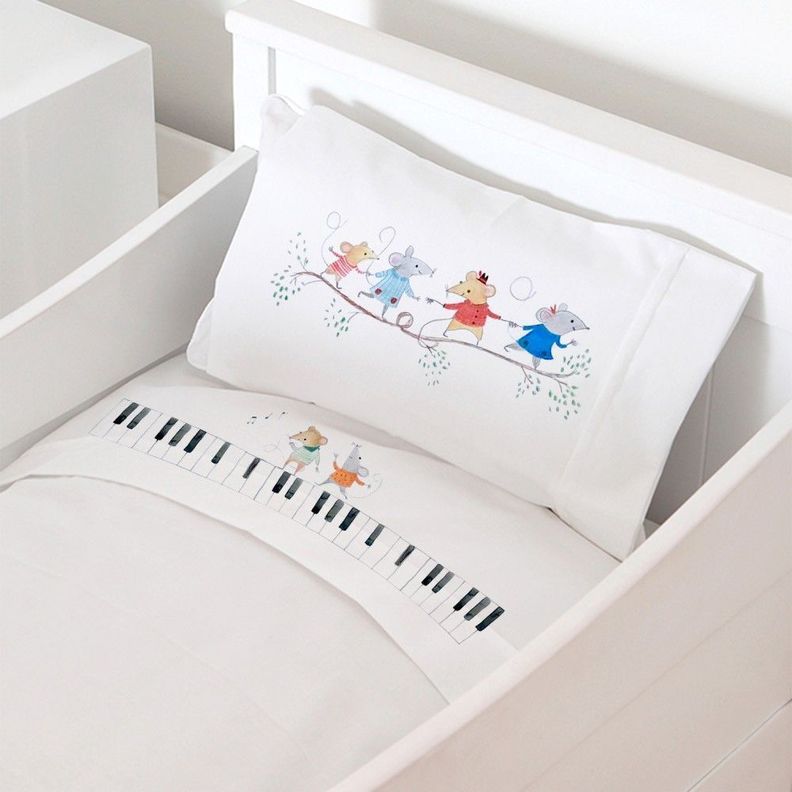 Juego de Sábanas Pack & Play Músicos-0