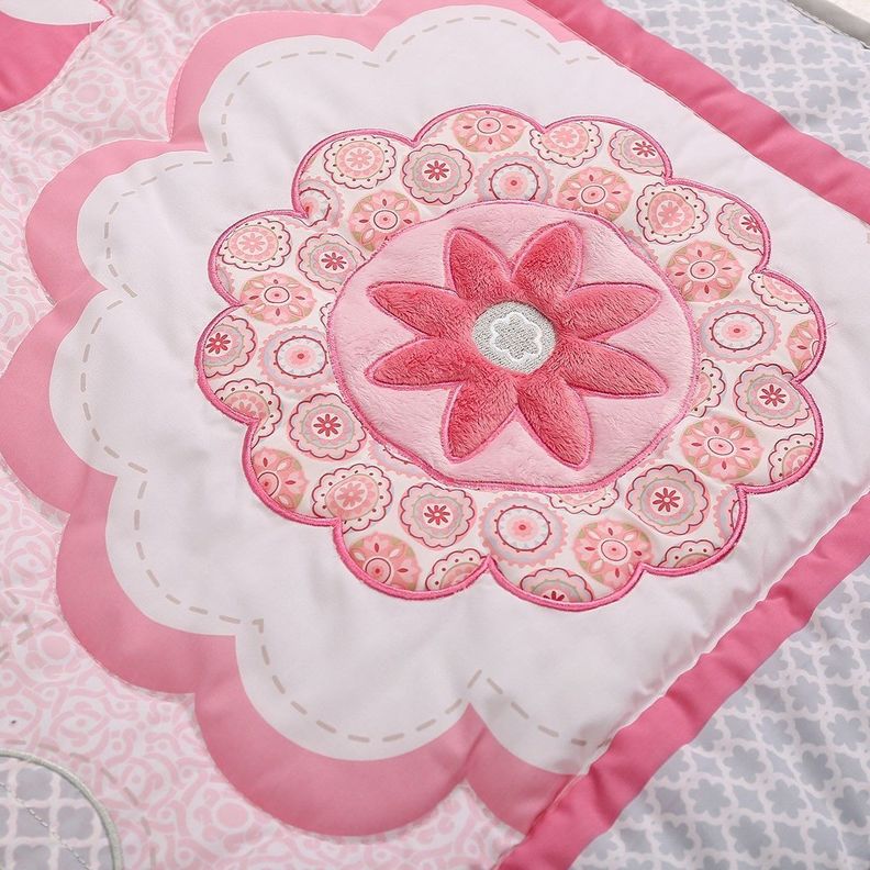 SET ROPA DE CUNA 4 PIEZAS FLOWERS-4