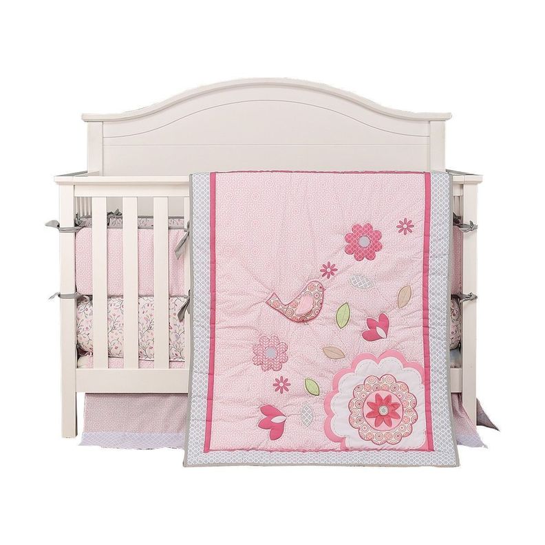 SET ROPA DE CUNA 4 PIEZAS FLOWERS-0
