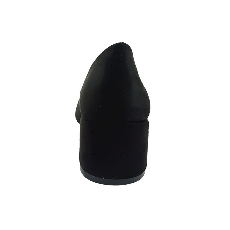Zapato de Mujer Taco Bajo Cuadrado Negro UU676-3