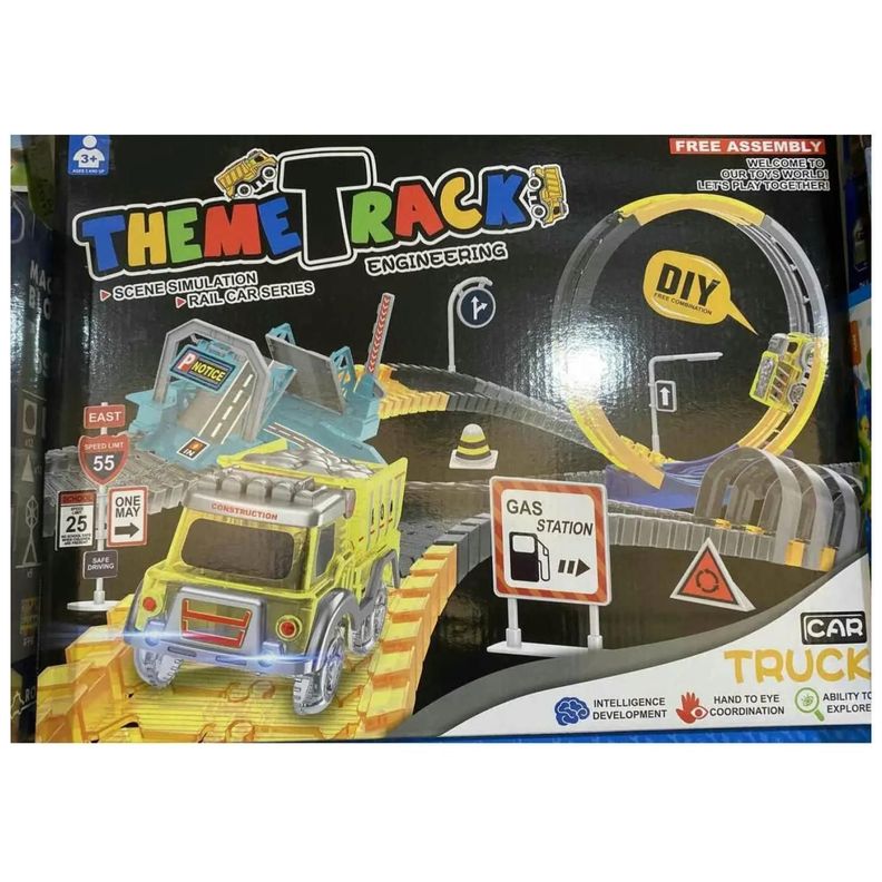 Juguete Pista De Camion Con Giro 360° 165 Piezas Infantil-0
