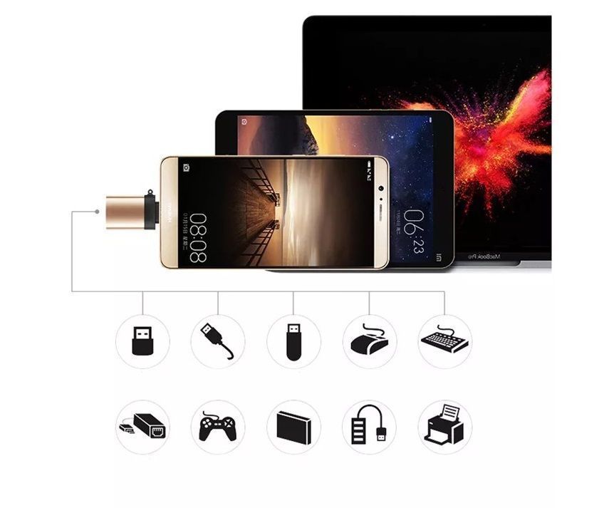Adaptador Usb 3.0 Tipo C Macho Tipo A Hembra Otg Negro-3