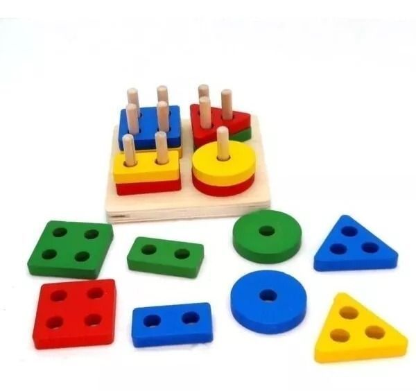 Bloques De Madera Mini Dificultad Didácticos Para Niños-1