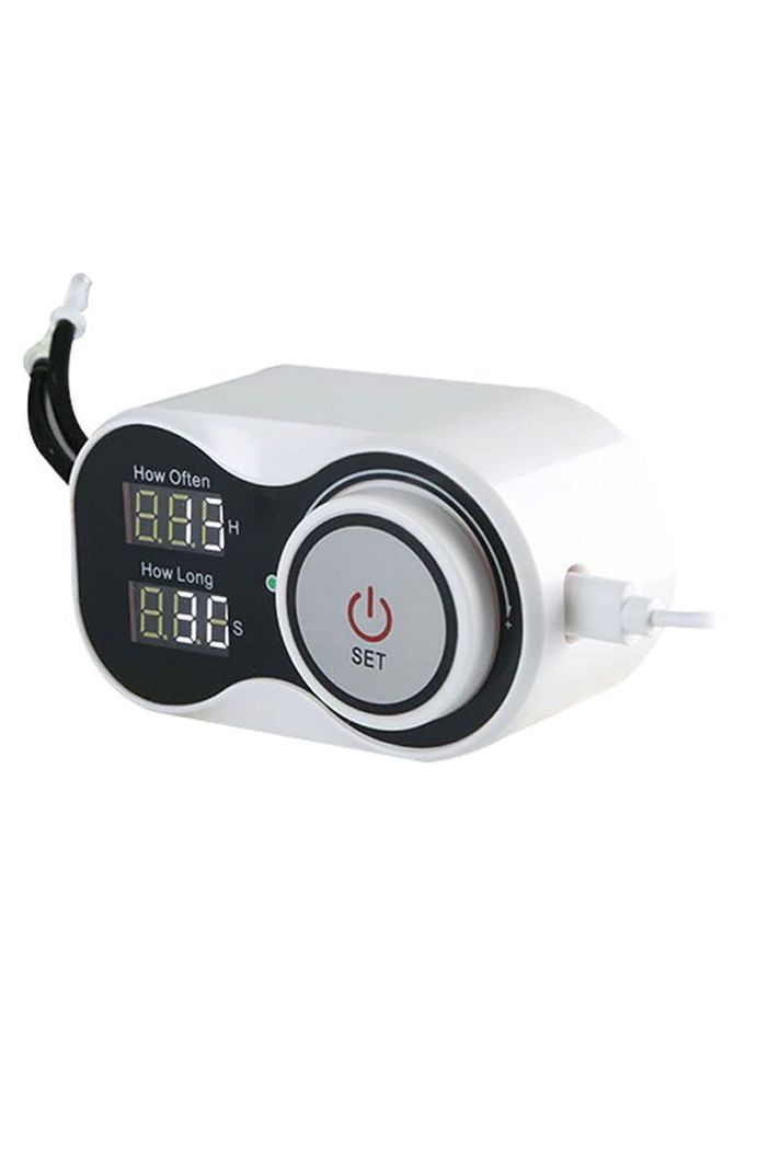 Sistema riego con temporizador por goteo plantas	-0