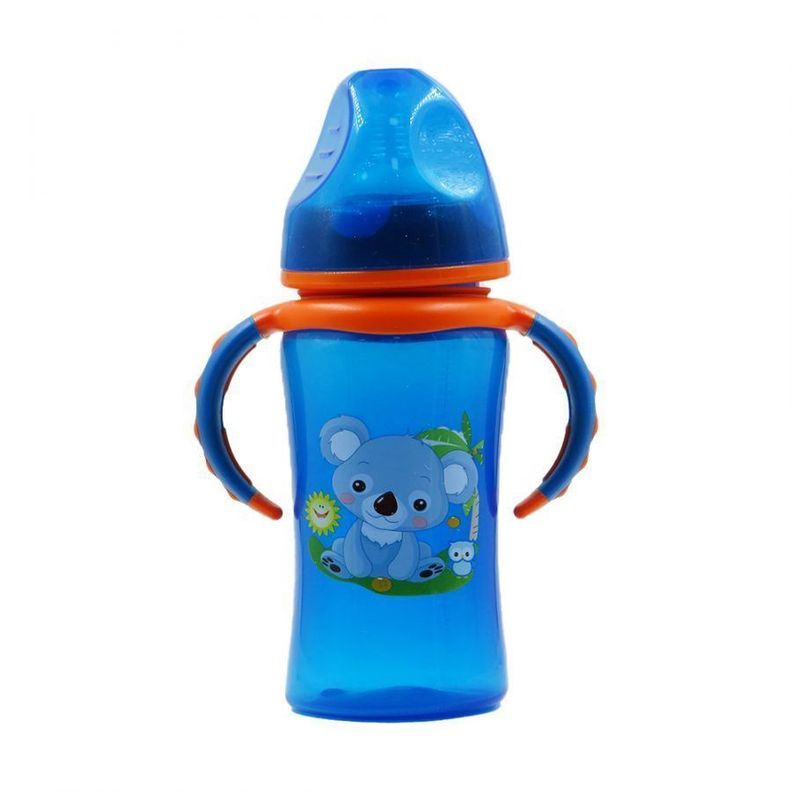 Mamadera Con Asas Para Bebés Mamaderas de Bebe Azul 300ml JS300 F-108-0