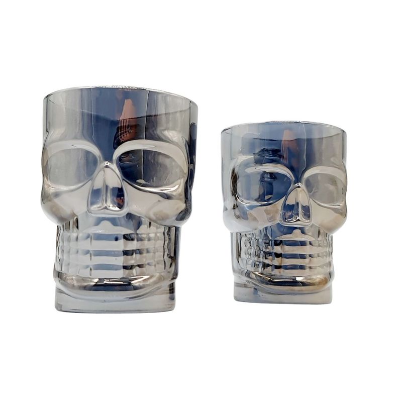 Vasos Cerveceros Set 2 Shop 540ml Calavera Plomo-1