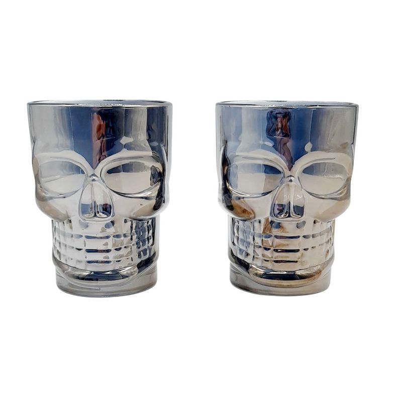 Vasos Cerveceros Set 2 Shop 540ml Calavera Plomo-2