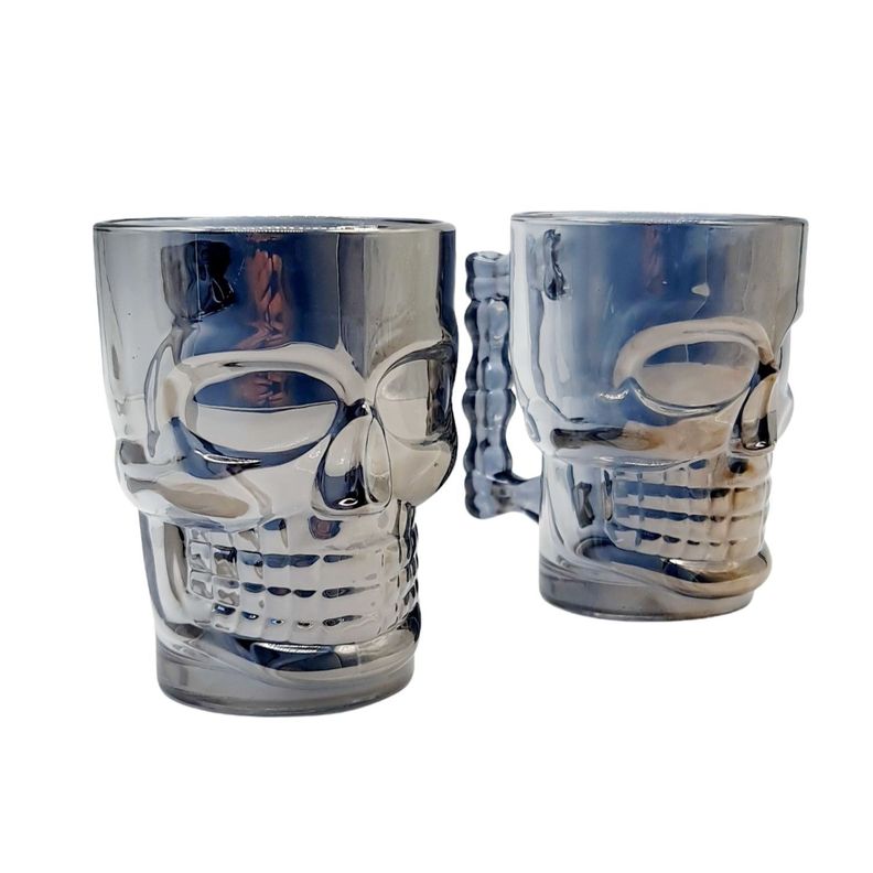 Vasos Cerveceros Set 2 Shop 540ml Calavera Plomo-0