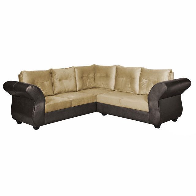 Sofa Seccional 3-2 Emma Felpa Beige
