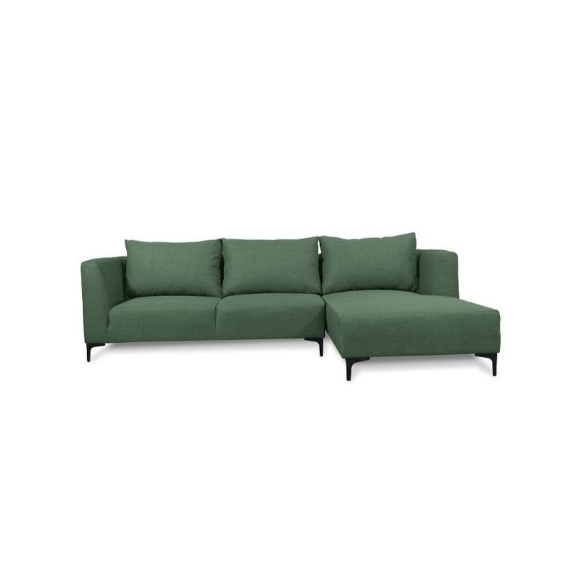 Seccional Suria Chenille Tipo Lino Verde