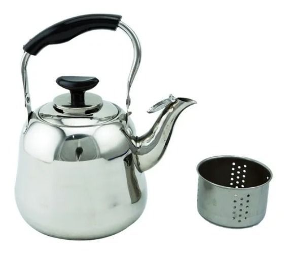 Tetera De Té 1 Lt Acero Inoxidable Con Filtro Té Infusiones-0