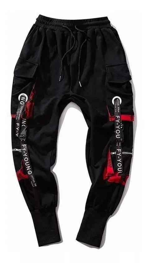 Pantalones Gym Cargo Casual Joggers Con Bolsillo Para Hombre-3