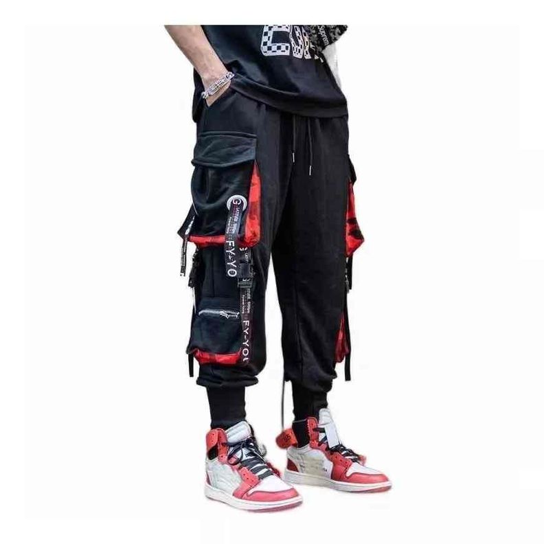 Pantalones Gym Cargo Casual Joggers Con Bolsillo Para Hombre-0