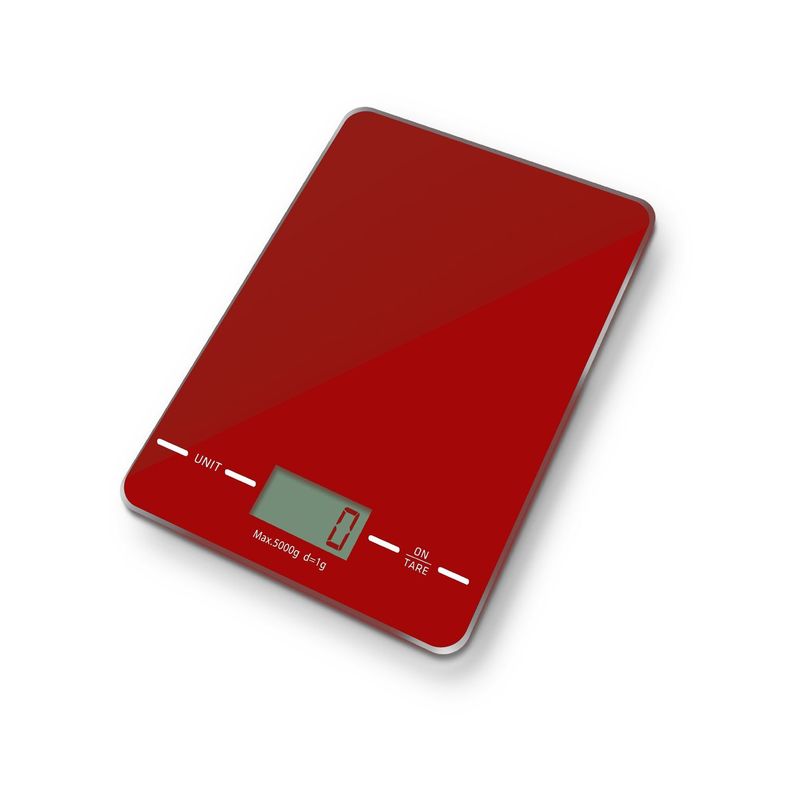 Pesa Gramera De Cocina Digital Capacidad 5kg Color Rojo - Puntostore-0
