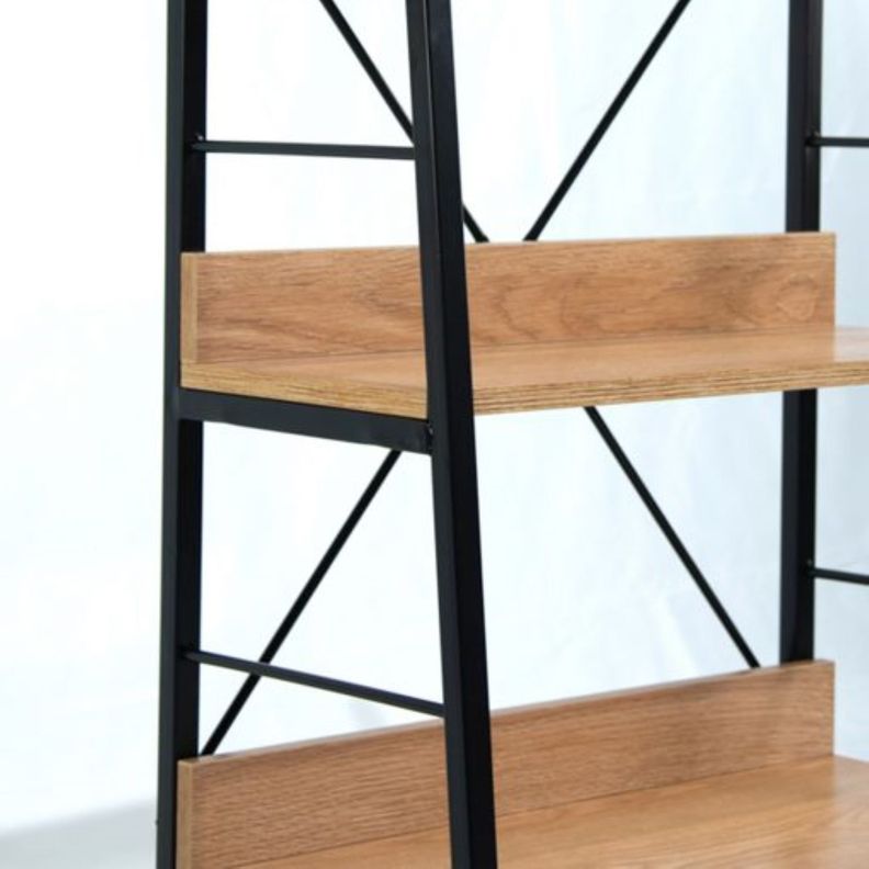 Estante Tipo Escalera De 4 Repisas Madera De Acacia-3