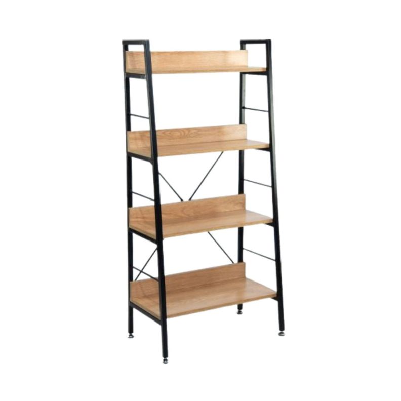 Estante Tipo Escalera De 4 Repisas Madera De Acacia-0