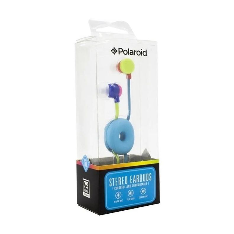 Audifonos InEar Manos Libre Polaroid Earbuds Azul-0