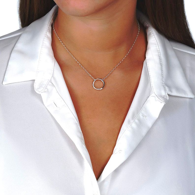 Cadena de Plata 925 Circulo Clasico - Mabelita-1