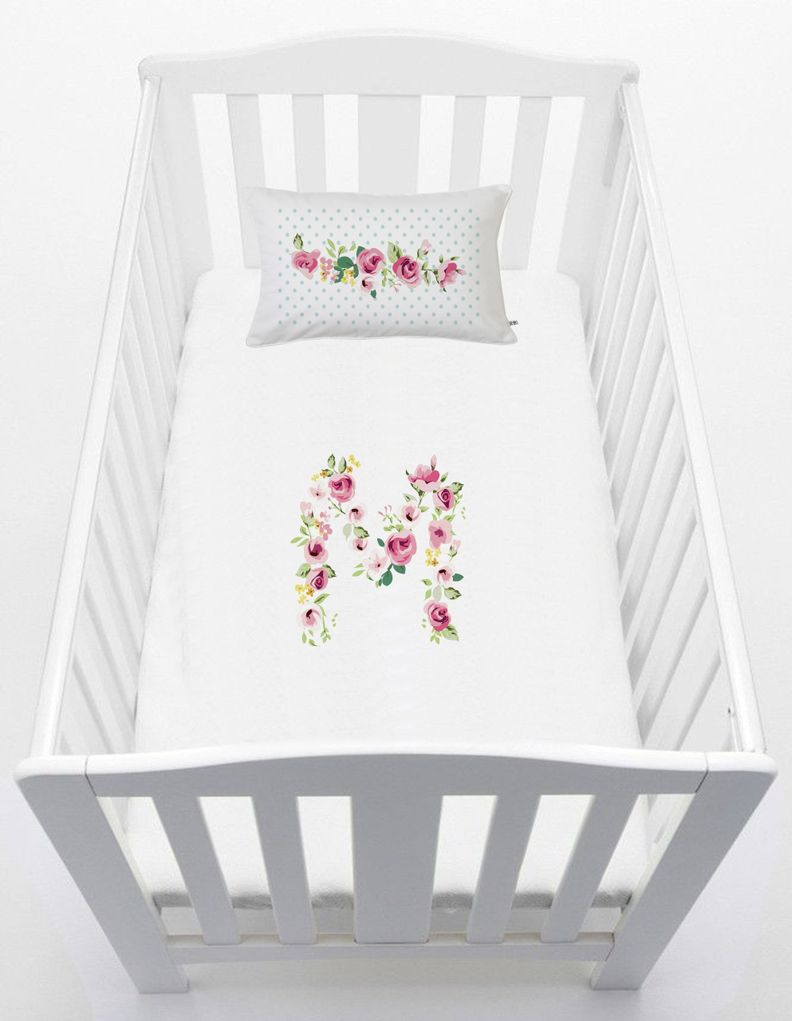 Cubreplumon Pack & Play, Letras Vintage M Blanco