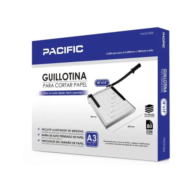 Guillotina Cortadora de Papel A3 A4 48x38cm Pacific -3