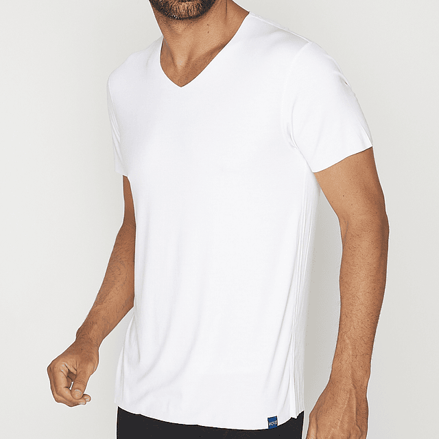 CAMISETA MODAL MANGA CORTA CUELLO V -0