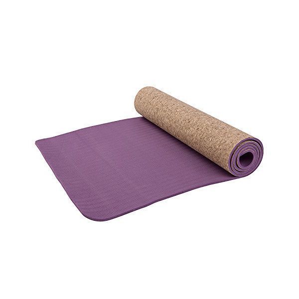 Pack de 2u Mat de yoga tpe + Corcho 6.0 mm – Diseño 307 Morado-0