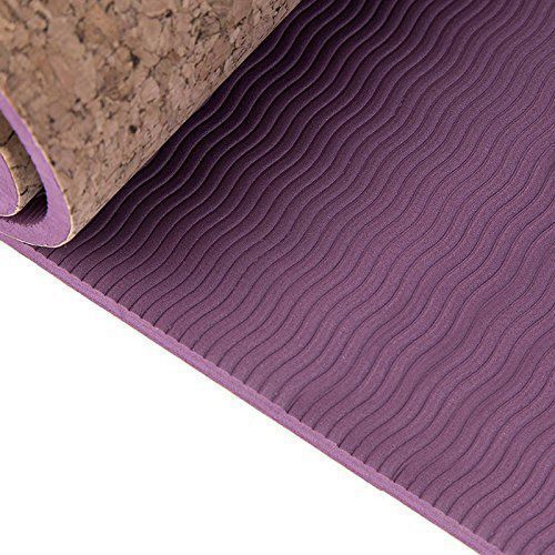 Pack de 2u Mat de yoga tpe + Corcho 6.0 mm – Diseño 307 Morado-1