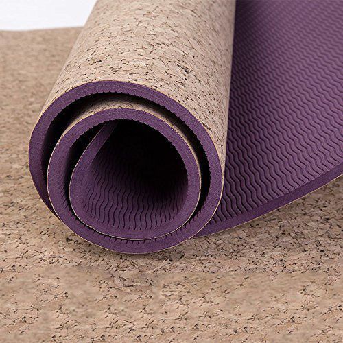 Pack de 2u Mat de yoga tpe + Corcho 6.0 mm – Diseño 307 Morado-4