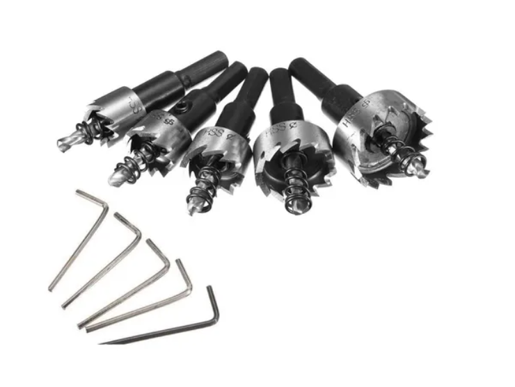 Juego De 5 Brocas Corona Perforadora Metal-2