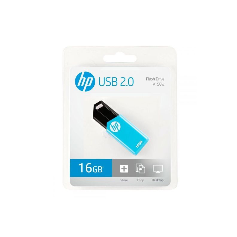 Pendrive 16gb HP Celeste Con Negro - PuntoStore-1