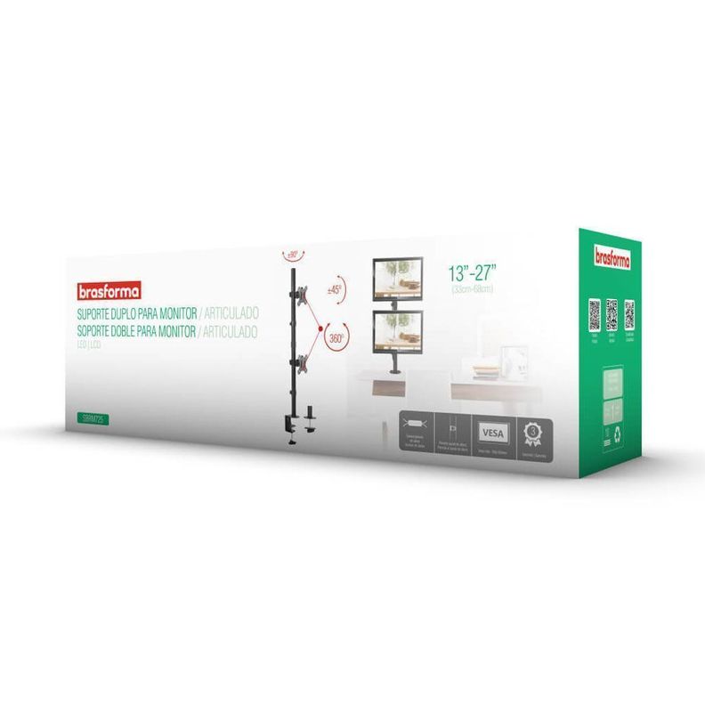 Soporte TV/Monitor Doble - Vertical - 360° - 13" a 27"-3