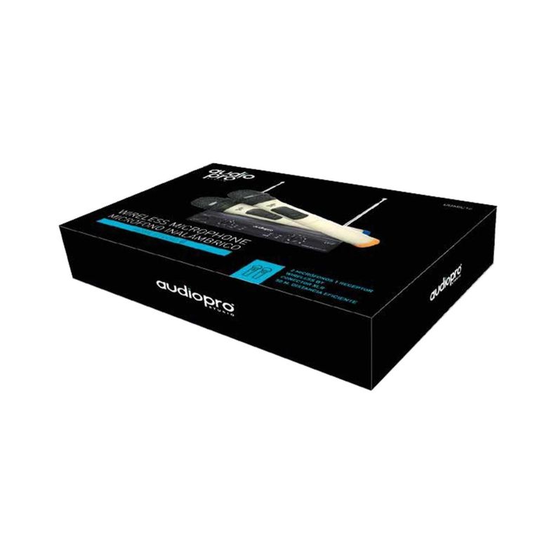Kit 2 Micrófonos Inalámbricos UHF  200-270 MAH Audiopro-1