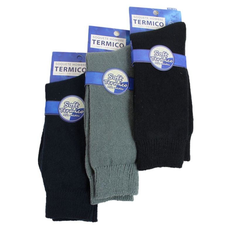 Pack De 3 Pares De Calcetines Soft Termicos Hombre-0
