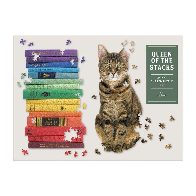 2 PUZZLES CON FORMA 650PCS, QUEEN OF THE STACKS-0