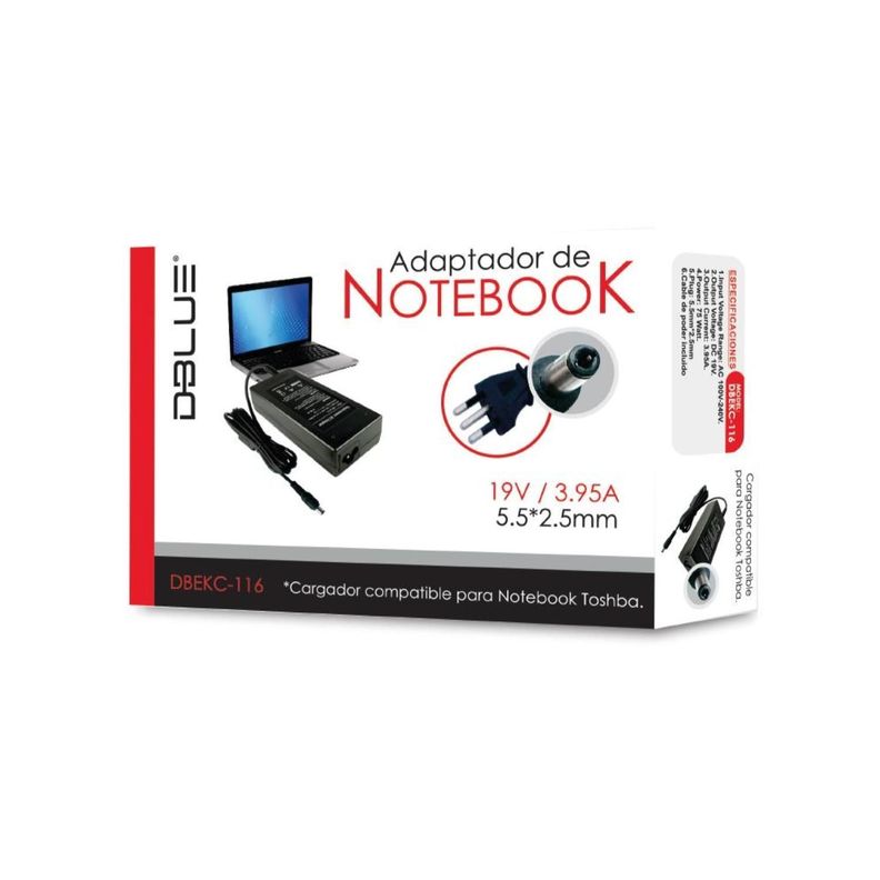 Cargador de Notebook Compatible Toshiba 19V 3.95A 75W-0
