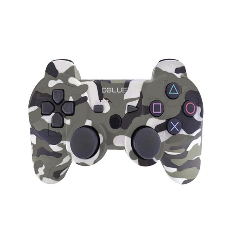 Joystick Gamer Bluetooth D-Shock Para PS3 Mimetizado Silver-0