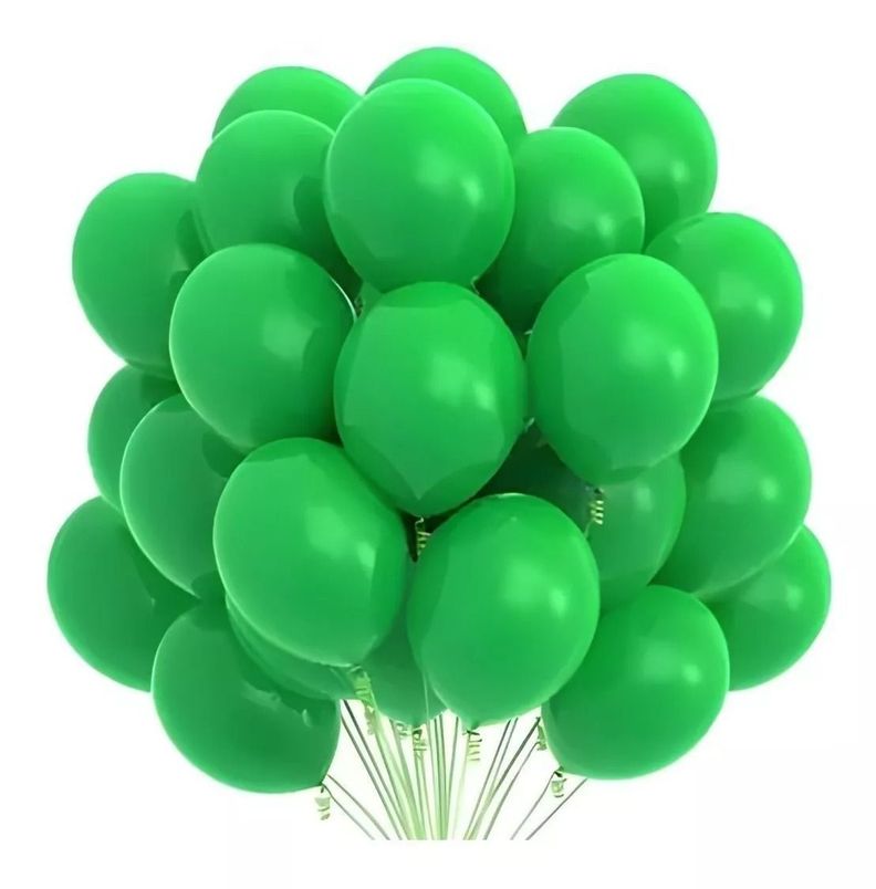 Pack X12 Set De Cumpleaños Globos Cumpleaños Globos Verde-0