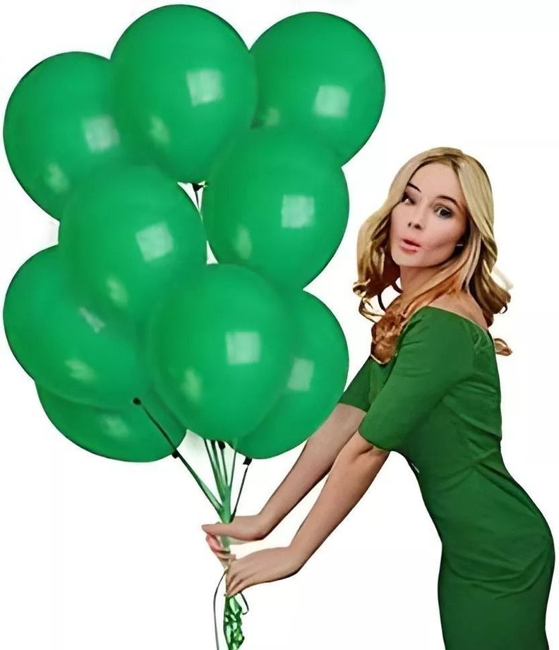 Pack X12 Set De Cumpleaños Globos Cumpleaños Globos Verde-1